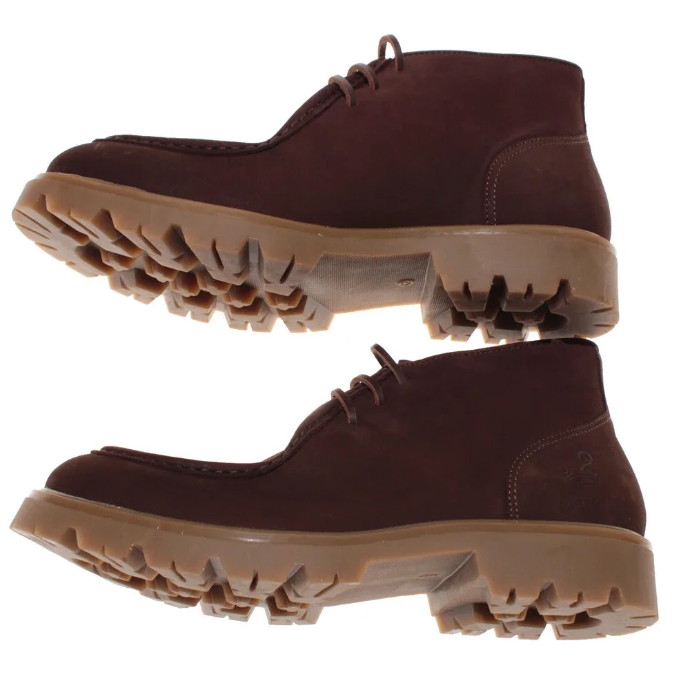 Pastori NWD Lace Up Chukka Boots Size 42 (US 9) in Brown Suede Made in Italy